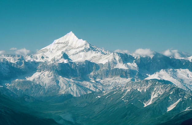 grandes montagnes avec de la neige