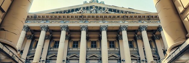 Photo la grandeur de l'opéra de paris, avec son architecture majestueuse et ses statues artistiques, est un monument culturel.