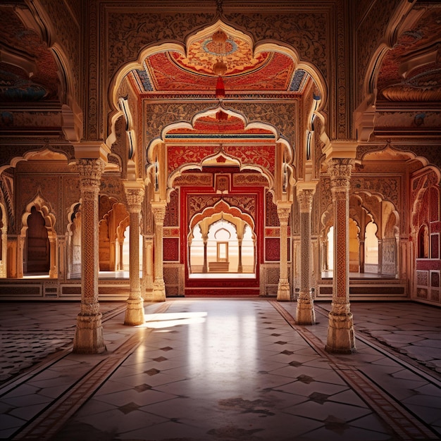 Photo la grandeur et l'opulence des havelis emblématiques de jaipur
