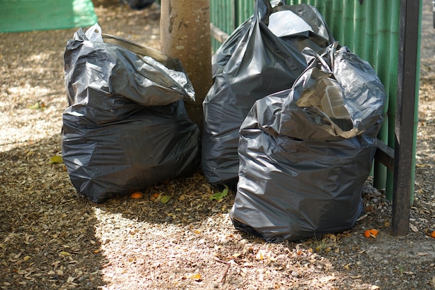 Les grands sacs noirs pour les ordures