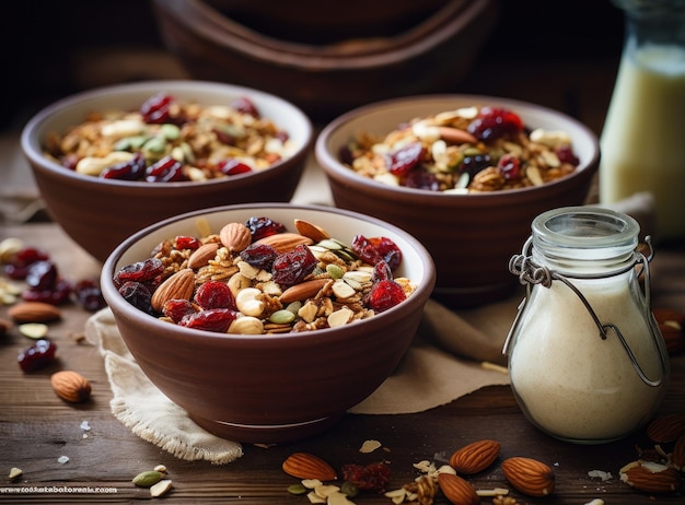 Granola aux fruits rouges