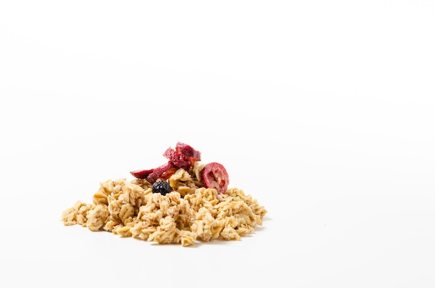 Granola à fond blanc