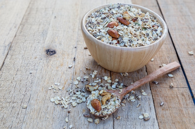 Granola petit-déjeuner pour la santé