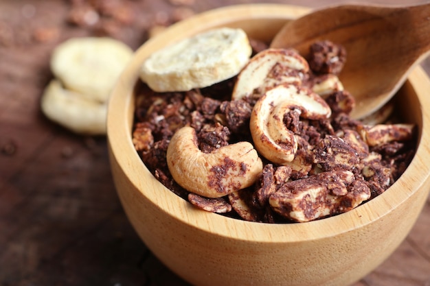 granola sain avec noix de cajou