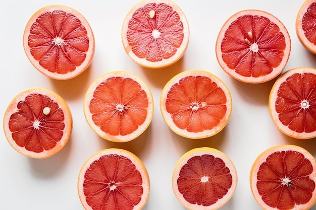 grapefruit sur fond blanc