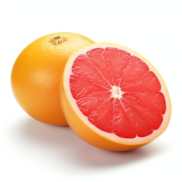 Photo grapefruit isolé sur fond blanc