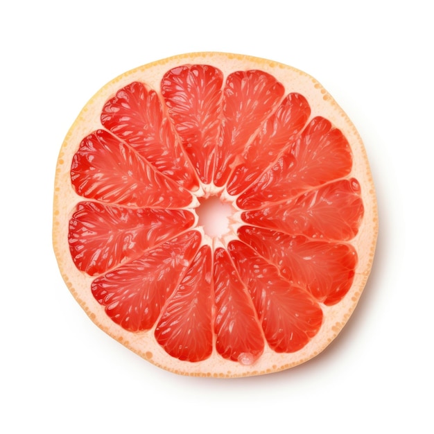 Grapefruit séché isolé sur fond blanc IA générative