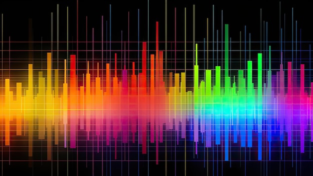 Photo graphique à barres de l'égalisateur arrière-plan abstrait