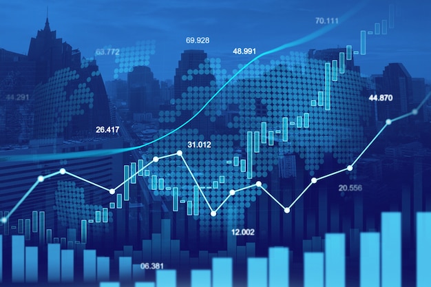 Graphique Boursier Ou Forex Graphique En Double Exposition