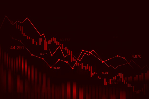 Graphique boursier ou forex