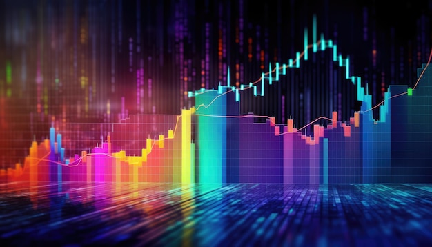 graphique boursier numérique avec mises à jour en temps réel et informations de défilement