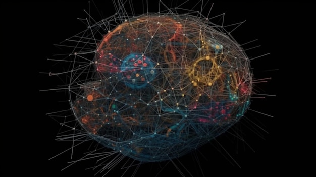 Un graphique d'un cerveau avec le mot cerveau dessus