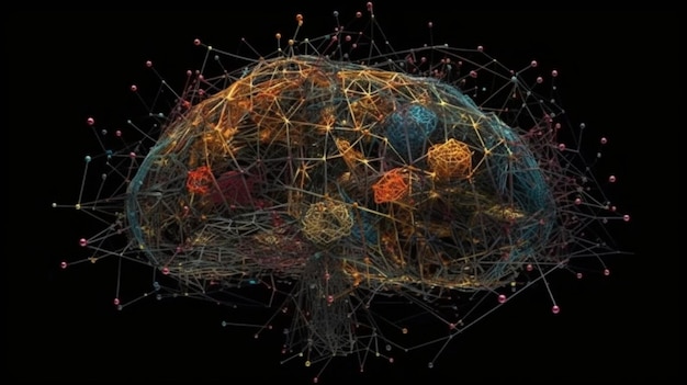 Un graphique d'un cerveau avec les mots cerveau dessus