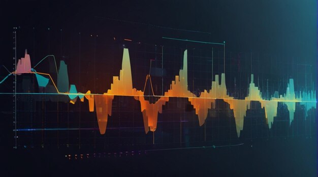 Photo un graphique coloré avec le mot graphique dessus