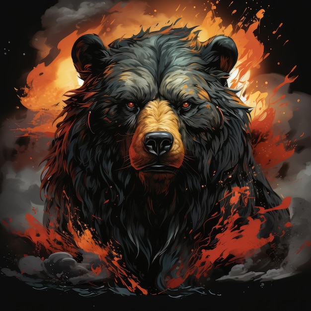 graphique de conception d'ours pour t-shirt