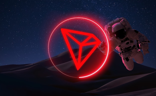 graphique de croissance des pièces de crypto-monnaie tron trx sur le graphique d'échange