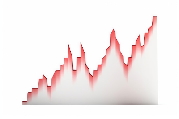 Graphique de données d'entreprise rouge