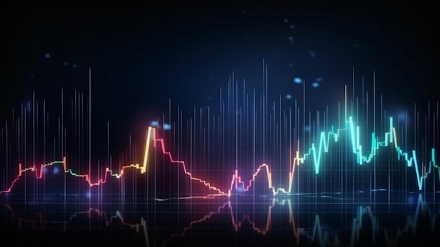 Graphique du marché des affaires financières de la crise vers le bas sur le graphique de la finance de l'économie d'investissement