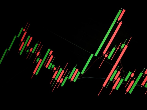 Graphique du marché boursier Cryptocurrency bitcoin le futur concept de financement de pièces de monnaie bitcoin