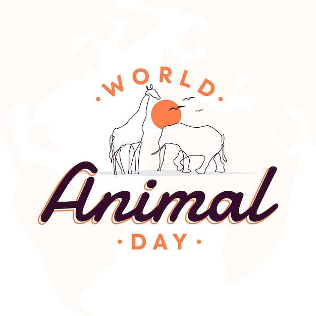 Graphique du modèle de design d'arrière-plan de la célébration de la Journée mondiale des animaux