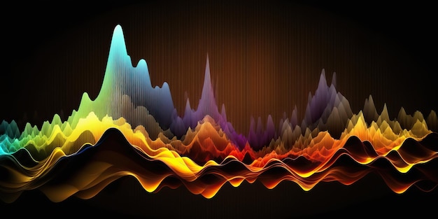 Graphique du spectre de volume audio AI Generated AI Generative Music