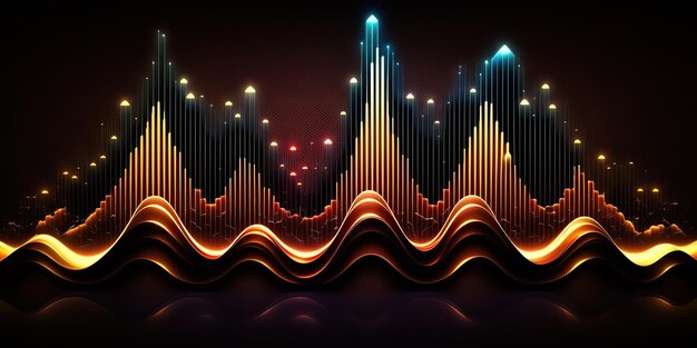 Graphique du spectre de volume audio AI Generated AI Generative Music