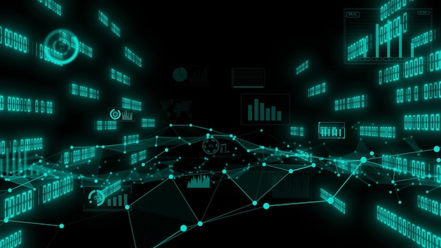 Graphique du visualiseur de données commerciales et de chiffres financiers