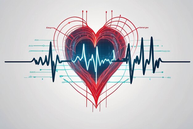 Photo graphique de l' électrocardiogramme