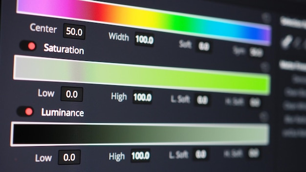 Graphique d'étalonnage des couleurs ou indicateur de correction des couleurs RVB sur le moniteur