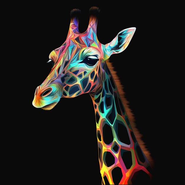 Photo graphique de girafe