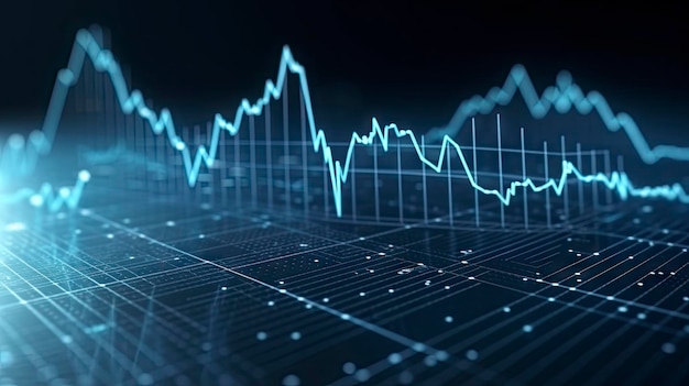 Un graphique avec un graphique linéaire au milieu