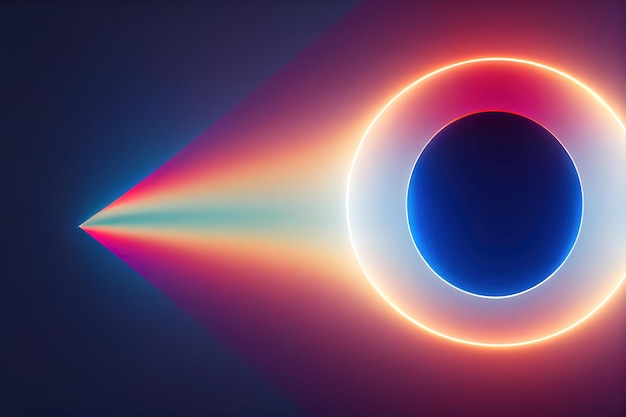 graphique de mouvement de couleur néon à deux tons sur fond isolé. Lumière bleue et rose se déplaçant pour la superposition d'éléments. rendu 3d, illustration raster.