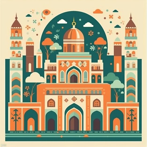 graphique présentant une mosquée