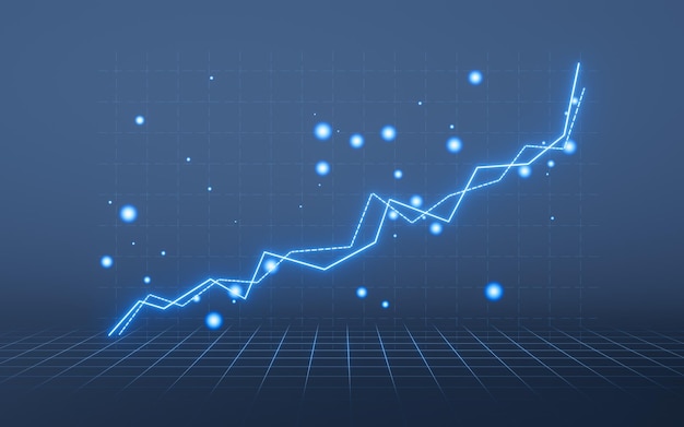 Graphique statistique avec rendu 3d du concept de finance d'entreprise