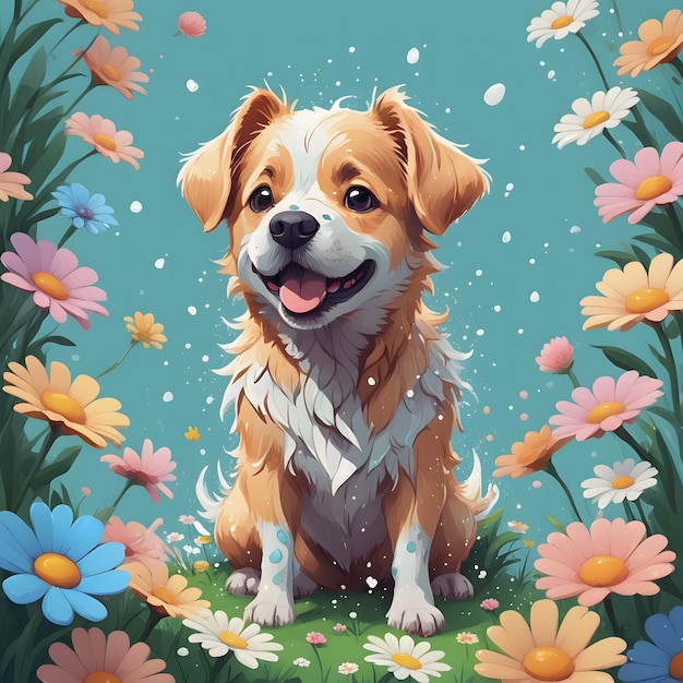 Graphique vectoriel de chien