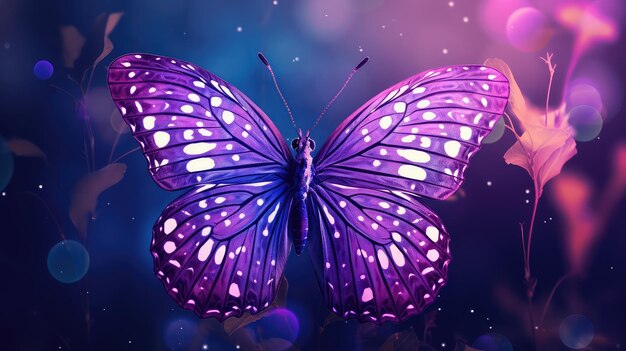 Graphique en violet de papillon