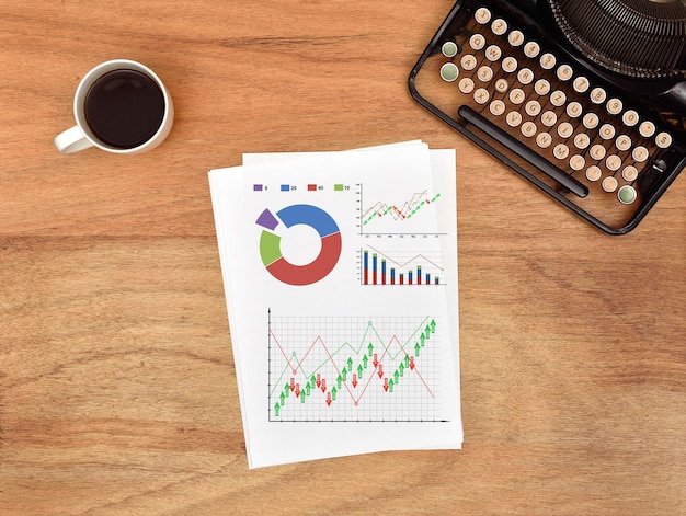 Graphiques boursiers en croissance