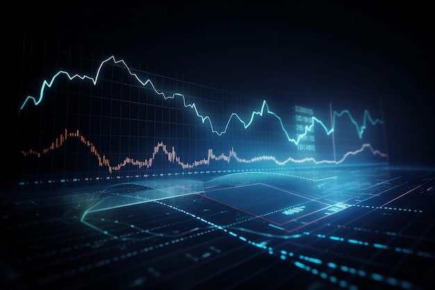 Graphiques du marché boursier contenu généré par l'IA