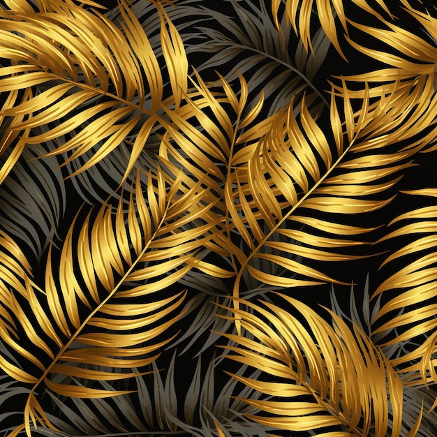 Graphiques vectoriels motifs de feuilles d'or