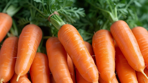 Une grappe de carottes.