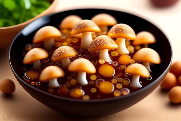 Une grappe de champignons Shimeji