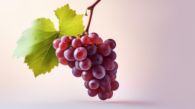 Une grappe de raisin accrochée à une vigne
