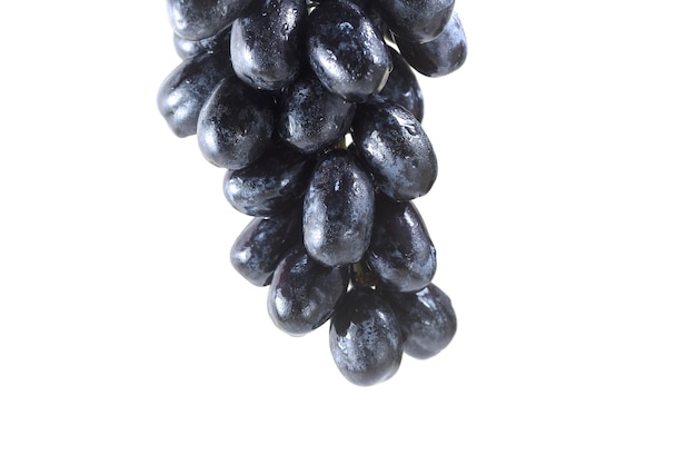 Grappe de raisin ou de cassis isolé sur fond blanc