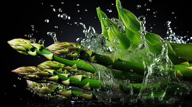 Photo un grappin de maïs est pulvérisé avec de l'eau