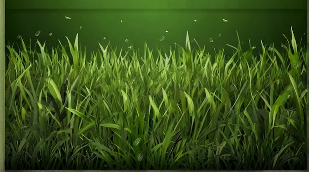 Photo grass concept with green environmental protection concept grass against green background