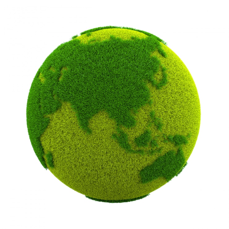 Photo grass world planet, asie et australie