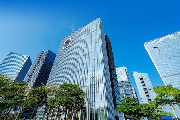 Gratte-ciel modernes dans le quartier des affaires, Xiamen, Chine.