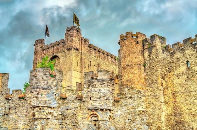 Le Gravensteen, un château médiéval à Gand, Belgique