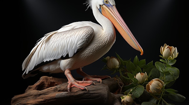 Great_White_Pelican_Pelecanus_onocrotalus_HD fond d'écran 8K Image photographique de stock