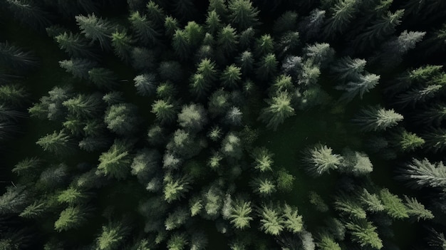 Green Forest Drone view La beauté de la nature sauvage